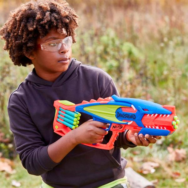 Pistol automat de jucărie Hasbro Nerf DinoSquad Terrodak F6313 8+/ Săgeți/ Red photo 6