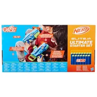 Pistol automat de jucărie Hasbro Nerf Elite Junior Ultimate Starter Set F6369 6+/ Săgeți/ Abastru deschis photo 4