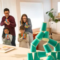 Pistol automat de jucărie Hasbro Nerf Elite Junior Ultimate Starter Set F6369 6+/ Săgeți/ Abastru deschis photo 6