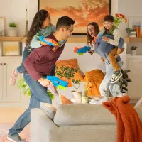 Pistol automat de jucărie Hasbro Nerf Elite Junior Ultimate Starter Set F6369 6+/ Săgeți/ Abastru deschis photo 7