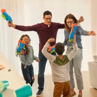 Pistol automat de jucărie Hasbro Nerf Elite Junior Ultimate Starter Set F6369 6+/ Săgeți/ Abastru deschis photo 8