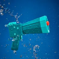 Pistol cu apa Hasbro Nerf Super Soaker Minecraft Glow Squid F7600 8+/ Apă/ Blue photo 4