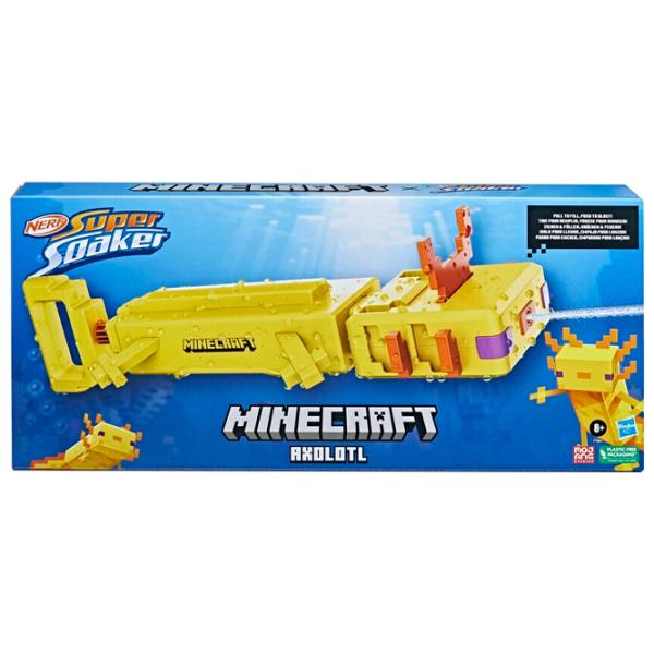 Водяной пистолет Hasbro Nerf Super Soaker Minecarft Axolotl F7601 8+/ Вода/ Желтый photo 2