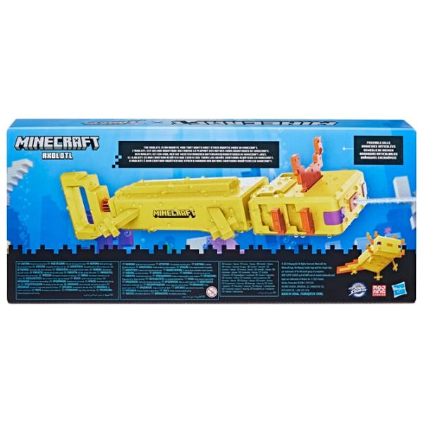 Водяной пистолет Hasbro Nerf Super Soaker Minecarft Axolotl F7601 8+/ Вода/ Желтый photo 3