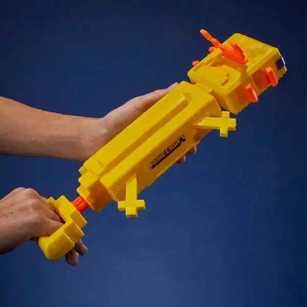 Водяной пистолет Hasbro Nerf Super Soaker Minecarft Axolotl F7601 8+/ Вода/ Желтый photo 4
