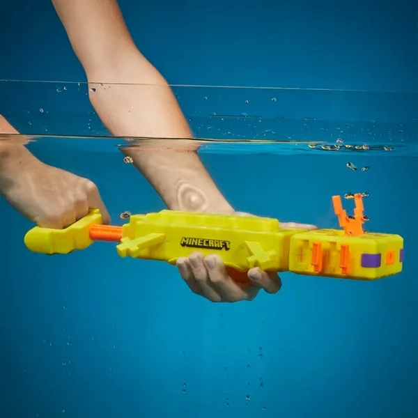 Водяной пистолет Hasbro Nerf Super Soaker Minecarft Axolotl F7601 8+/ Вода/ Желтый photo 7
