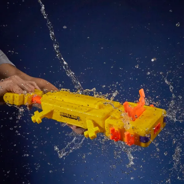 Водяной пистолет Hasbro Nerf Super Soaker Minecarft Axolotl F7601 8+/ Вода/ Желтый photo 8