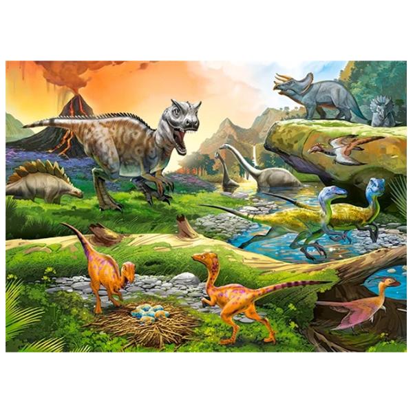 Puzzle 2D Castorland World of dinosaurs 6+/ Numărul de piese: 100 photo 2