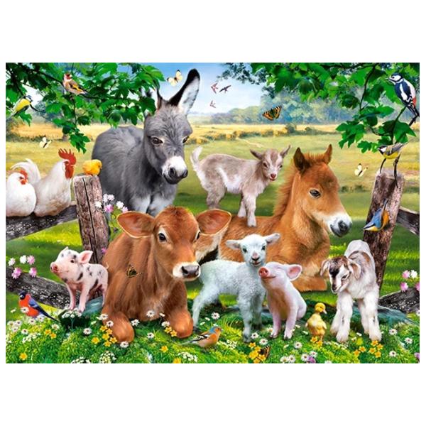 Puzzle 2D Castorland On the Farm 6+/ Numărul de piese: 100 photo 2