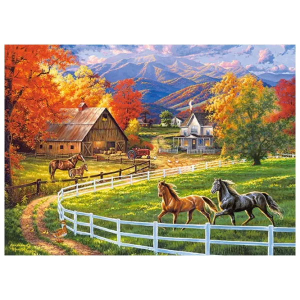 Puzzle 2D Castorland Horse Valley Farm 7+/ Numărul de piese: 200 photo 2