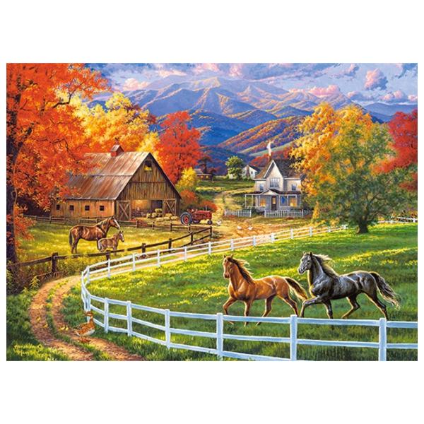 Puzzle 2D Castorland Horse Valley Farm 7+/ Numărul de piese: 200 photo 2