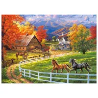 Puzzle 2D Castorland Horse Valley Farm 7+/ Numărul de piese: 200 photo 2