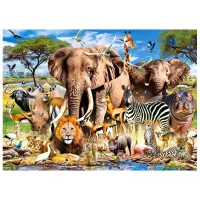 Puzzle 2D Castorland Savanna Animals 7+/ Numărul de piese: 200 photo 2