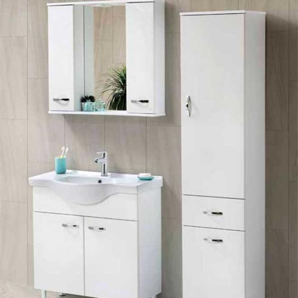 Шкаф с зеркалом Martat Olympia 73.2см x 80см x 16см/ МДФ/ Белый photo 2