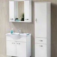 Dulap cu oglindă Martat Olympia 73.2 x 80 x 16/ MDF/ Alb photo 2