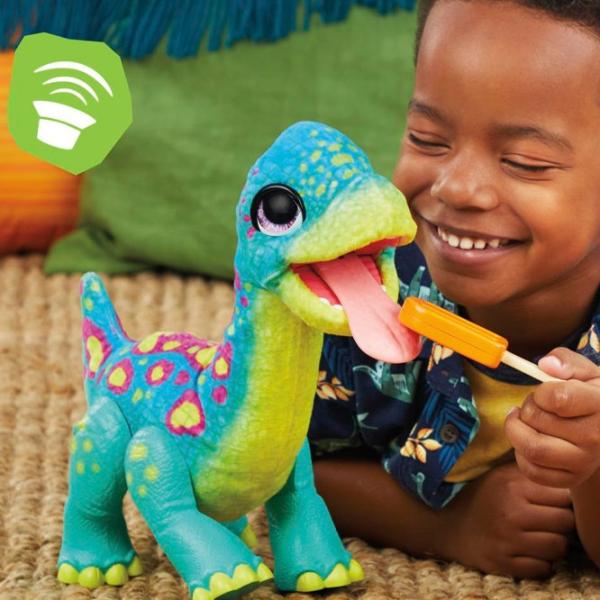 Jucărie moale Hasbro FurReal Friends Snackin Sam the Bronto F1739 4+/ Blue photo 2