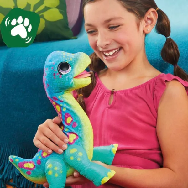Jucărie moale Hasbro FurReal Friends Snackin Sam the Bronto F1739 4+/ Blue photo 5