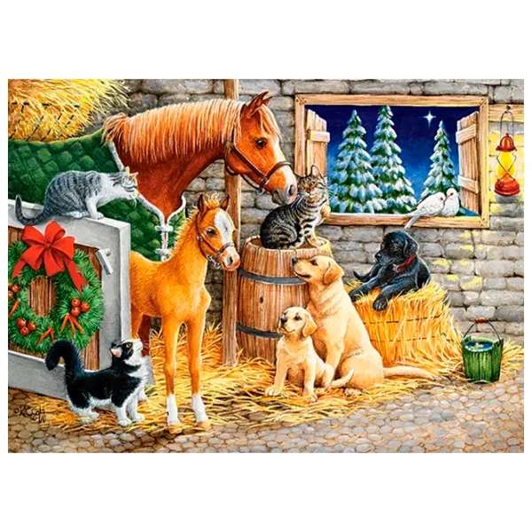 Puzzle 2D Castorland Gathering Friends 8+/ Numărul de piese: 300 photo 2