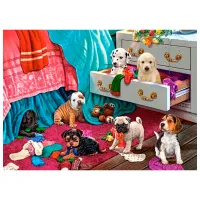 Puzzle 2D Castorland Puppies in the Bedroom 8+/ Numărul de piese: 300 photo 2