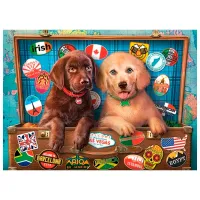 Puzzle 2D Castorland Stowaway Pups 8+/ Numărul de piese: 300 photo 2