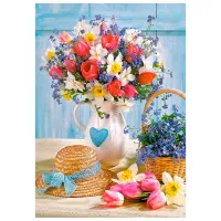Puzzle 2D Castorland Spring in Flower Pot 9+/ Numărul de piese: 500 photo 2