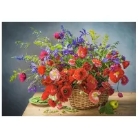 Puzzle 2D Castorland Bouquet With Poppies 9+/ Numărul de piese: 500 photo 2
