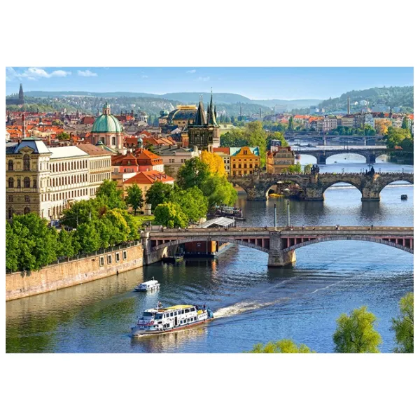 Puzzle 2D Castorland View of Bridges in Prague 9+/ Numărul de piese: 500 photo 2