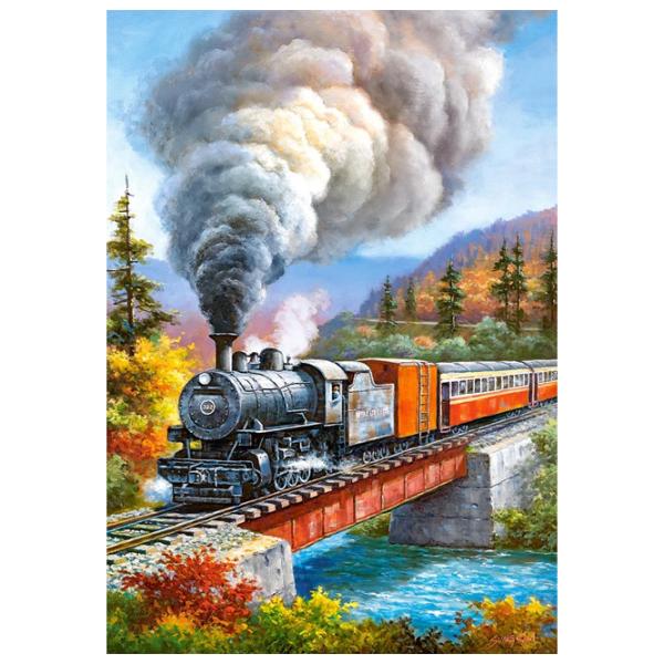 Puzzle 2D Castorland Train Crossing 9+/ Numărul de piese: 500 photo 2