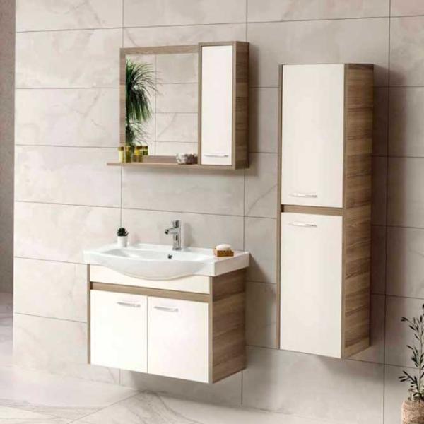 Шкаф с зеркалом Martat Neva 65см x 55см x 55см/ Зеркало/ Белый photo 2