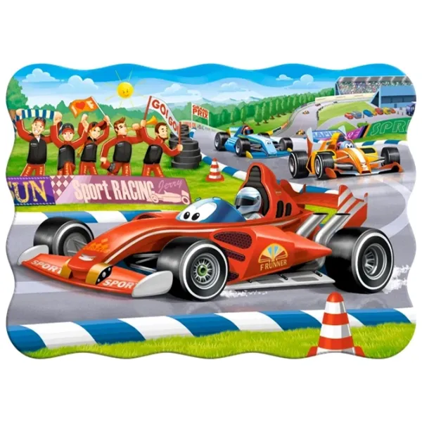 Puzzle 2D Castorland Racing Bolide 4+/ Numărul de piese: 30 photo 2