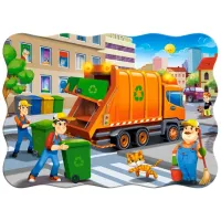 Puzzle 2D Castorland Garbage Car 4+/ Numărul de piese: 30 photo 2