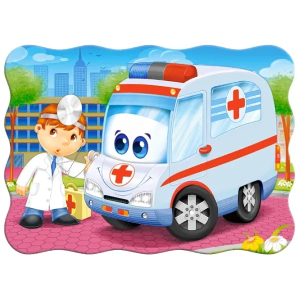 Пазл 2D Castorland Ambulance Doctor 4+/ Количество деталей: 30 photo 2