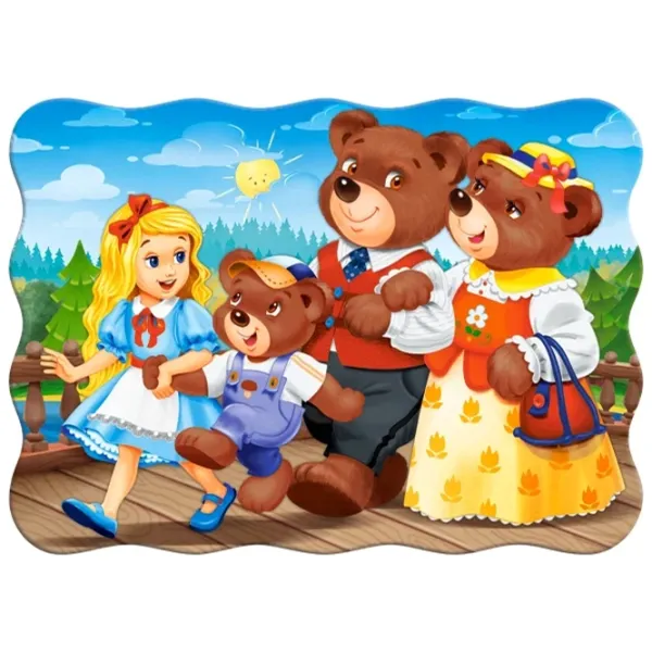 Puzzle 2D Castorland Goldilocks and Three Bears 4+/ Numărul de piese: 30 photo 2