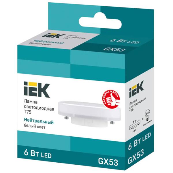 Лампочка светодиодная IEK T75 LLE-T80-6-230-40-GX53 GX53/ 6 Вт/ 3300 K/ 540лм/ White photo 2 Лампочка светодиодная IEK T75 LLE-T80-6-230-40-GX53 GX53/ 6 Вт/ 3300 K/ 540лм/ White photo 2