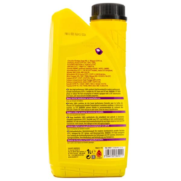 Ulei de transmisie Bardahl CVT XTG 1 l/ sintetic/ CVT photo 2