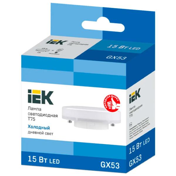 Bec LED IEK T75 LLE-T80-15-230-65-GX53 GX53/ 12 W/ 6500 K/ 1350lm/ White photo 2 Bec LED IEK T75 LLE-T80-15-230-65-GX53 GX53/ 12 W/ 6500 K/ 1350lm/ White photo 2