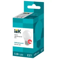 Bec LED IEK G45 LLE-G45-5-230-40-E27 E27/ 5 W/ 4000 K/ 450lm/ White photo 2