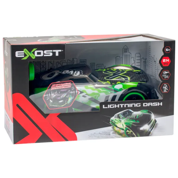 Машинка Exost Lightning Dash 7530-20630 8 км/ ч/ 2.4 ГГц/ Черный Зелёный photo 6