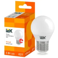 Bec LED IEK G45 LLE-G45-5-230-30-E27 E27/ 5 W/ 3000 K/ 450lm/ White photo 3