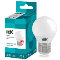 Bec LED IEK G45 LLE-G45-3-230-40-E27 E27/ 3 W/ 4000 K/ 216lm/ Yellow photo 3