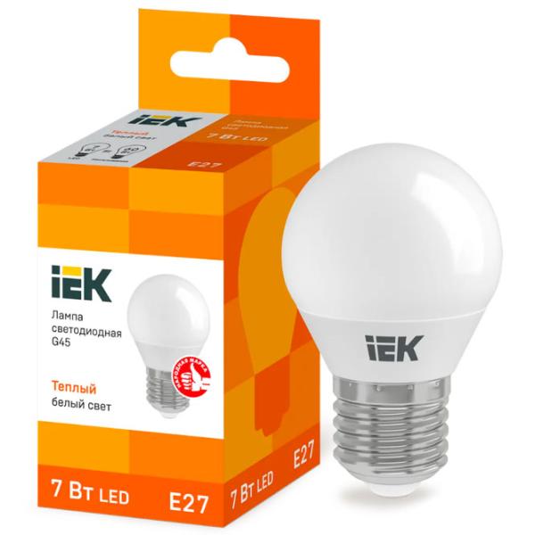 Bec LED IEK G45 LLE-G45-7-230-30-E27 E27/ 7 W/ 3000 K/ 630lm/ Yellow photo 3 Bec LED IEK G45 LLE-G45-7-230-30-E27 E27/ 7 W/ 3000 K/ 630lm/ Yellow photo 3