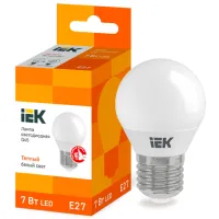 Bec LED IEK G45 LLE-G45-7-230-30-E27 E27/ 7 W/ 3000 K/ 630lm/ Yellow photo 3