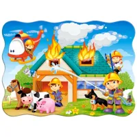 Puzzle 2D Castorland Fire Brigade in Action 4+/ Numărul de piese: 30 photo 2