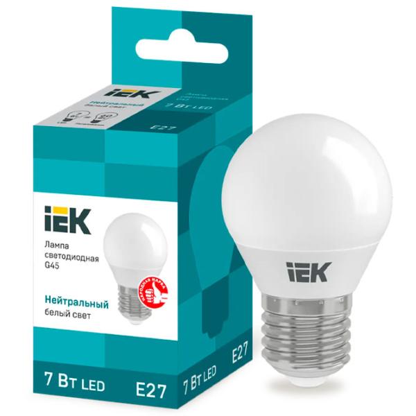 Bec LED IEK G45 LLE-G45-7-230-40-E27 E27/ 7 W/ 4000 K/ 630lm/ Yellow photo 3 Bec LED IEK G45 LLE-G45-7-230-40-E27 E27/ 7 W/ 4000 K/ 630lm/ Yellow photo 3