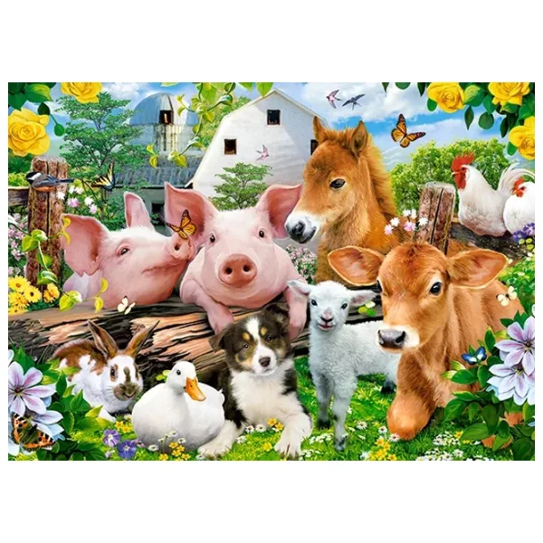 Puzzle 2D Castorland Farm Friends 5+/ Numărul de piese: 60 photo 2