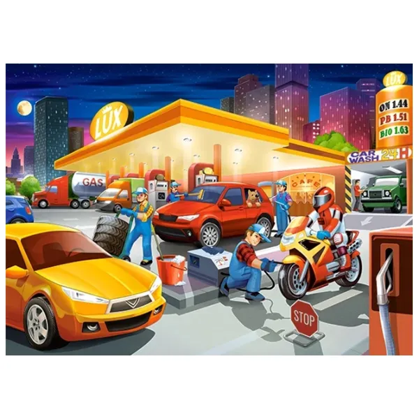 Puzzle 2D Castorland Gas Station 5+/ Numărul de piese: 60 photo 2