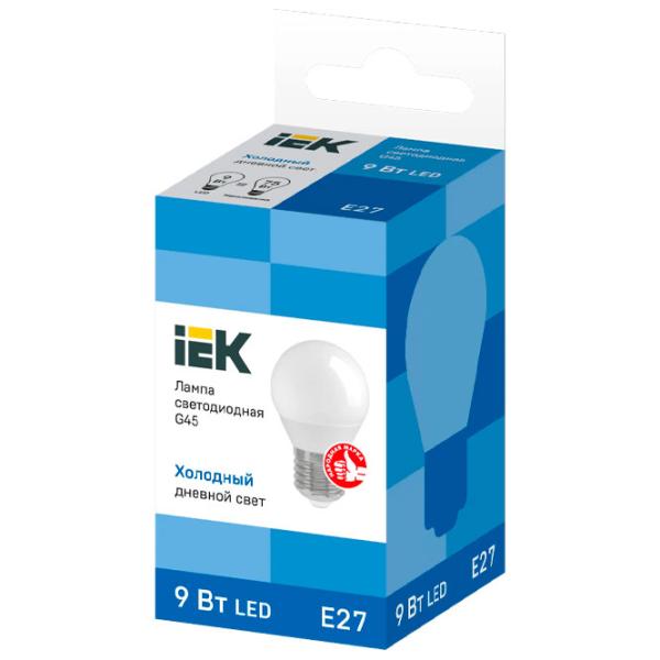 Лампочка светодиодная IEK G45 LLE-G45-9-230-65-E27 E27/ 9 Вт/ 6500 К/ 810лм/ White photo 2 Лампочка светодиодная IEK G45 LLE-G45-9-230-65-E27 E27/ 9 Вт/ 6500 К/ 810лм/ White photo 2