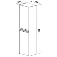 Dulap penal Martat Teos Pe perete/ MDF/ White photo 3