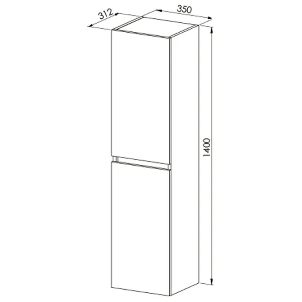 Dulap penal Martat Venna Pe perete/ MDF/ White photo 4 Dulap penal Martat Venna Pe perete/ MDF/ White photo 4