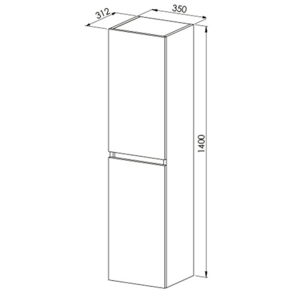 Dulap penal Martat Venna Pe perete/ MDF/ White photo 4 Dulap penal Martat Venna Pe perete/ MDF/ White photo 4